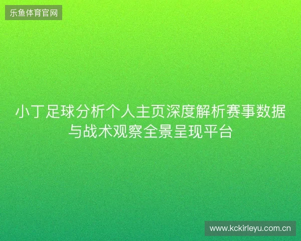 小丁足球分析个人主页深度解析赛事数据与战术观察全景呈现平台 小丁足球分析个人主页深度解析赛事数据与战术观察全景呈现平台