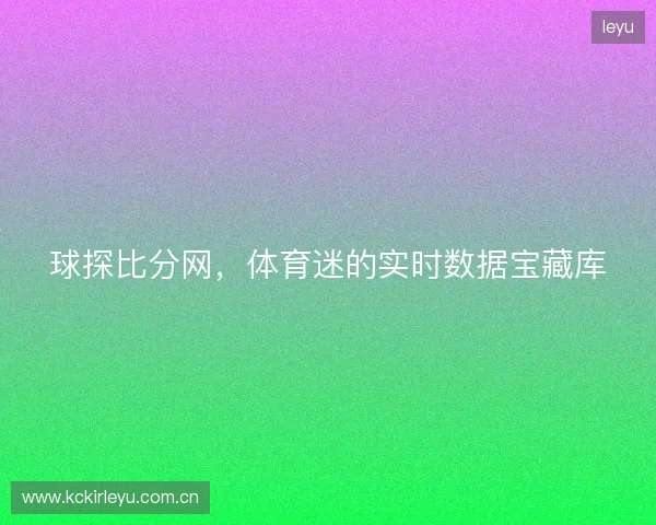 球探比分网，体育迷的实时数据宝藏库